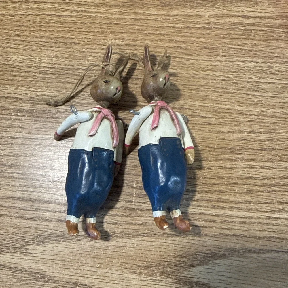 Vintage Jointed Easter Bunnies